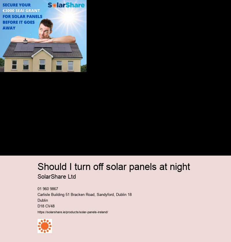What do you do at night if you have solar panels
